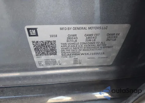 2019 Buick Enclave Fwd Essence z USA, uszkodzony, nr VIN 5GAERBKW1KJ169015